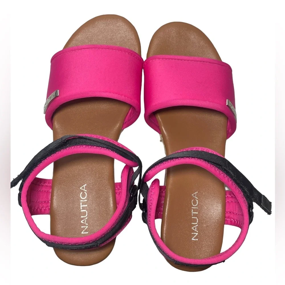 Nautica espadrilles pink nylon Womens size‎ 8.5